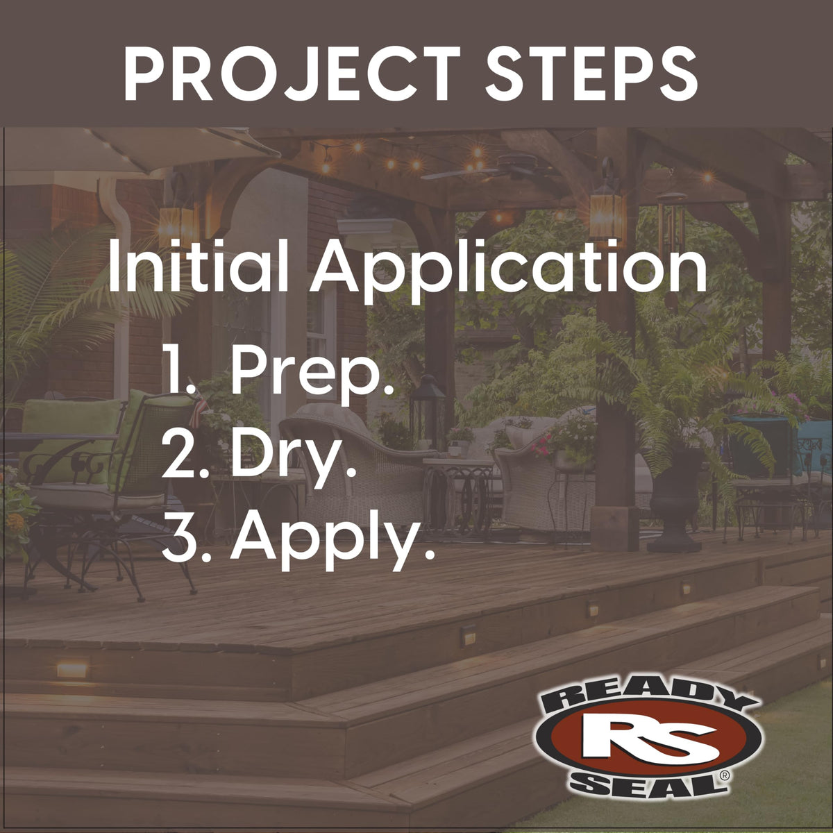 After a light rain, Ready Seal provides moisture resistance with quick-drying performance.
