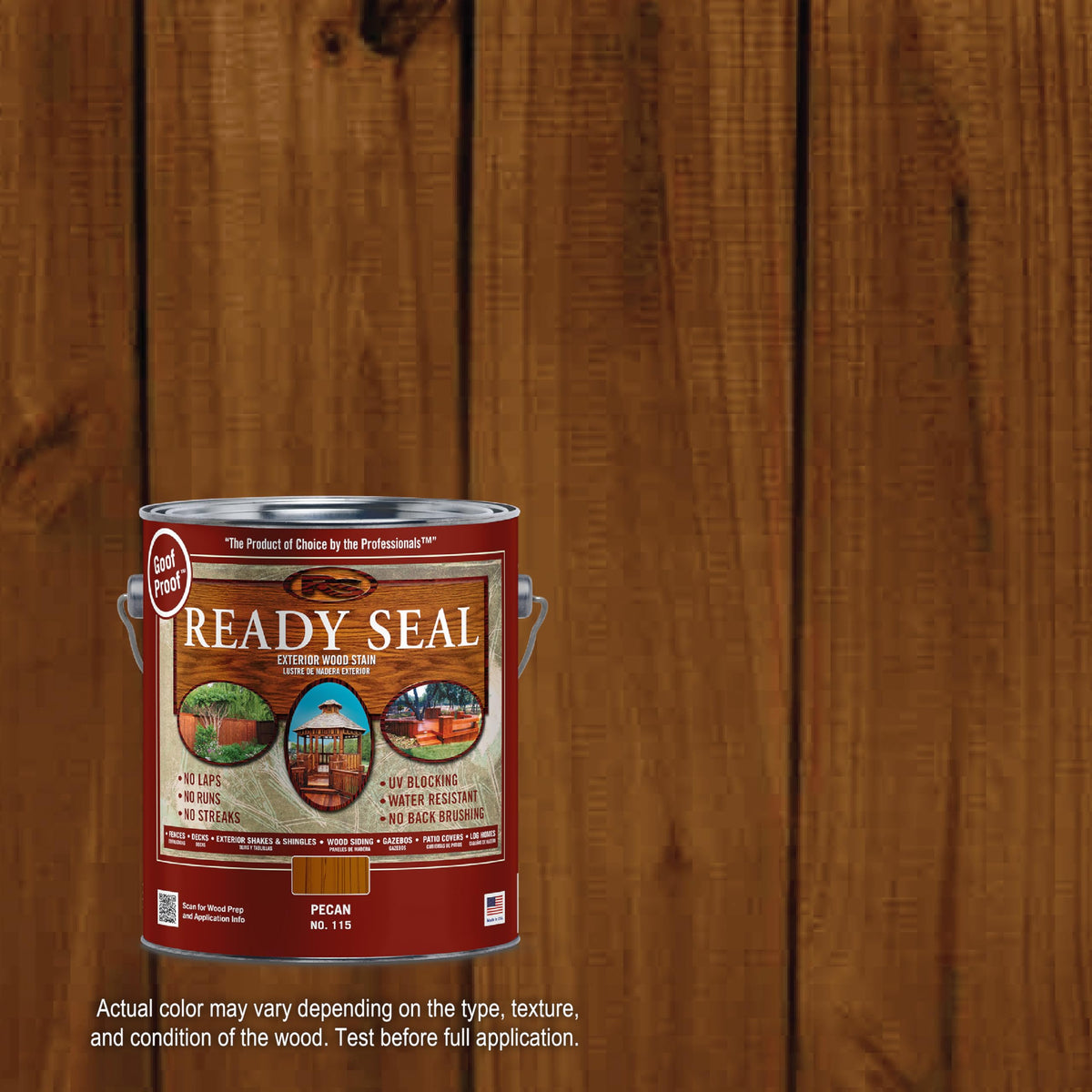 Close-up of wood grain with Ready Seal enhances natural texture and color.