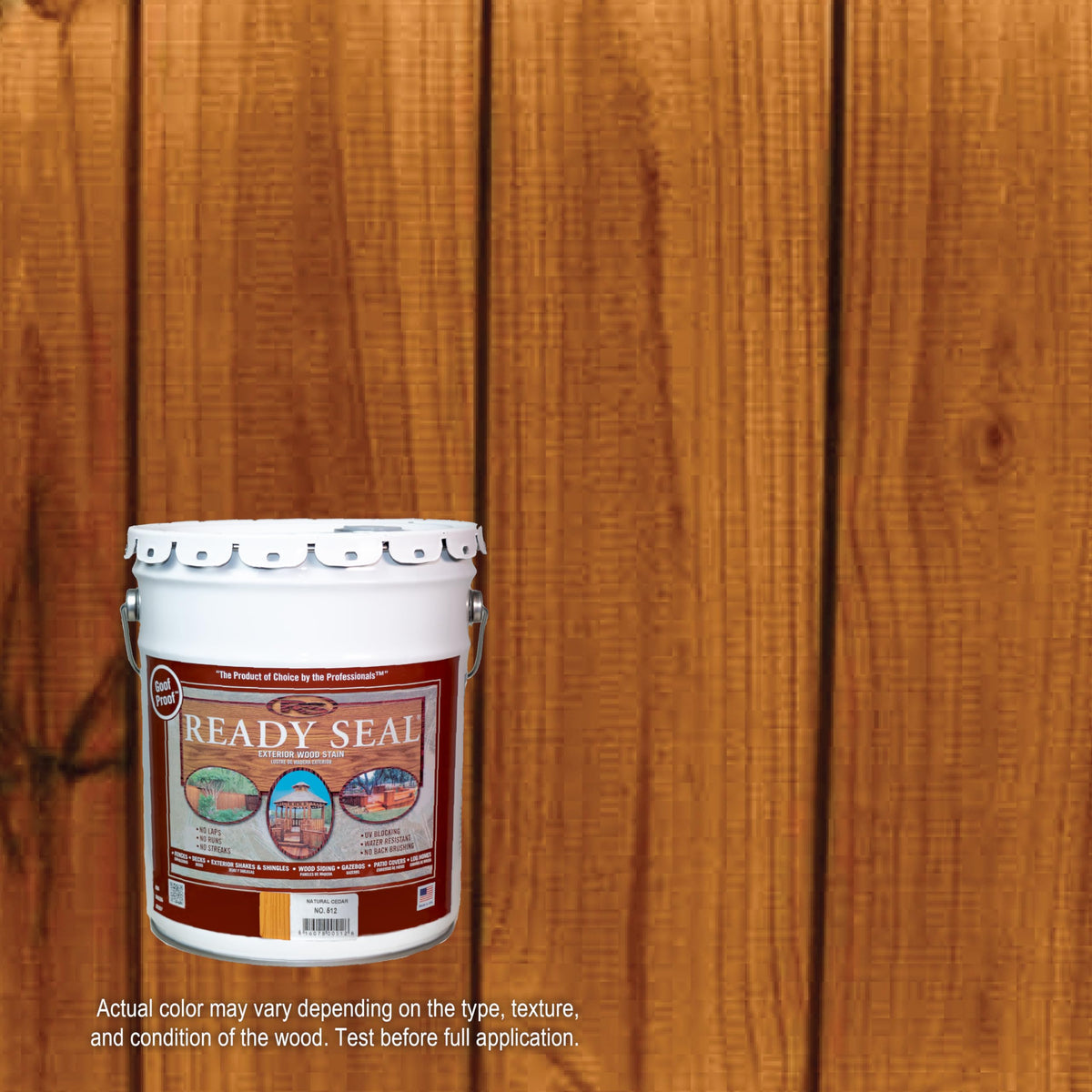 Ready Seal application demonstrates a smooth finish with no laps or runs.