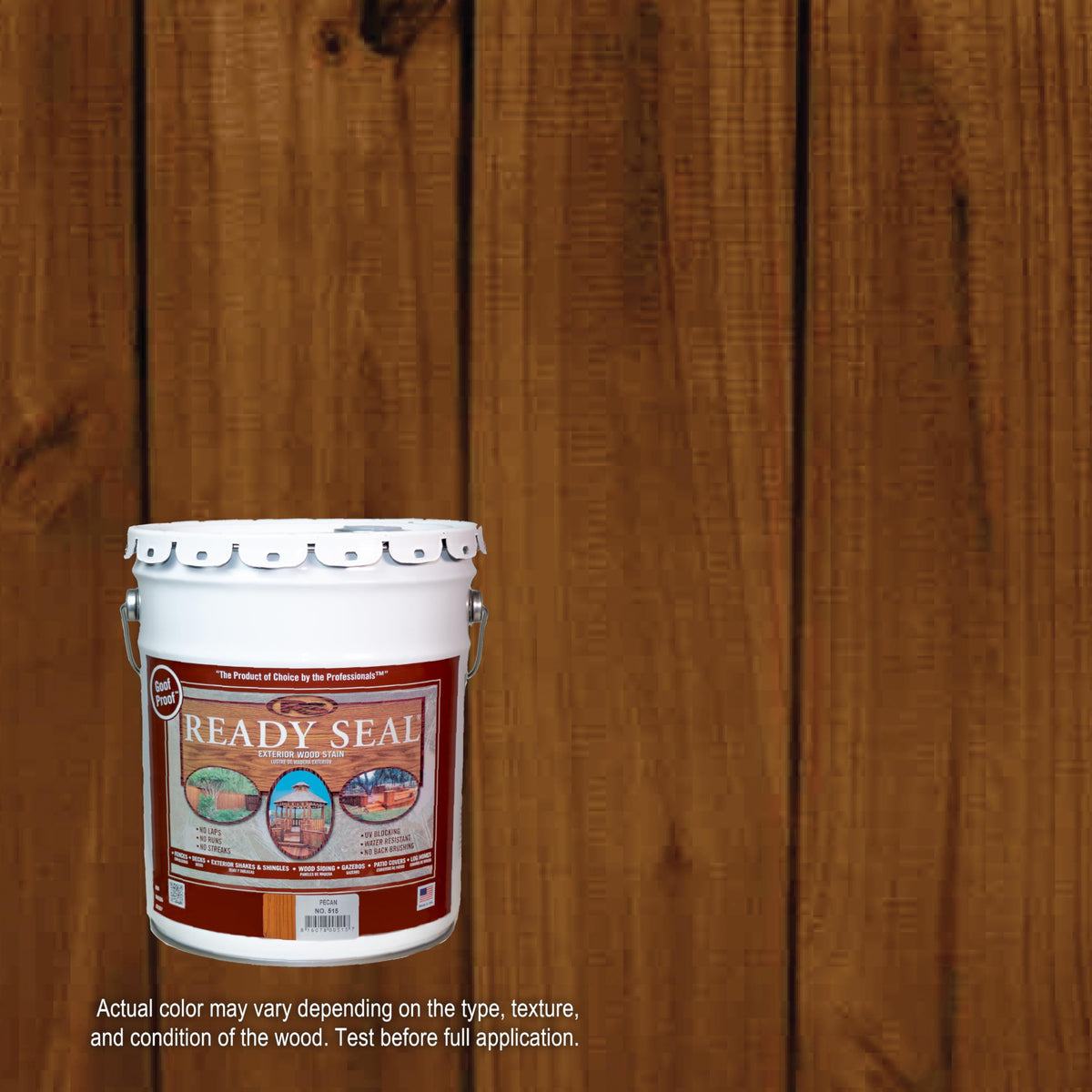 Ready Seal pecan deck-application demonstrates easy, even coverage for decks and railings.