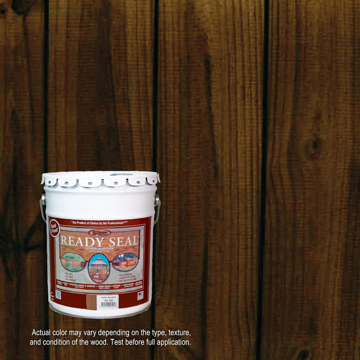 Ready Seal roller application on deck delivers even color with minimal effort.