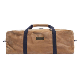Readywares large 20 front view utility bag in rugged waxed canvas for on-site organization.