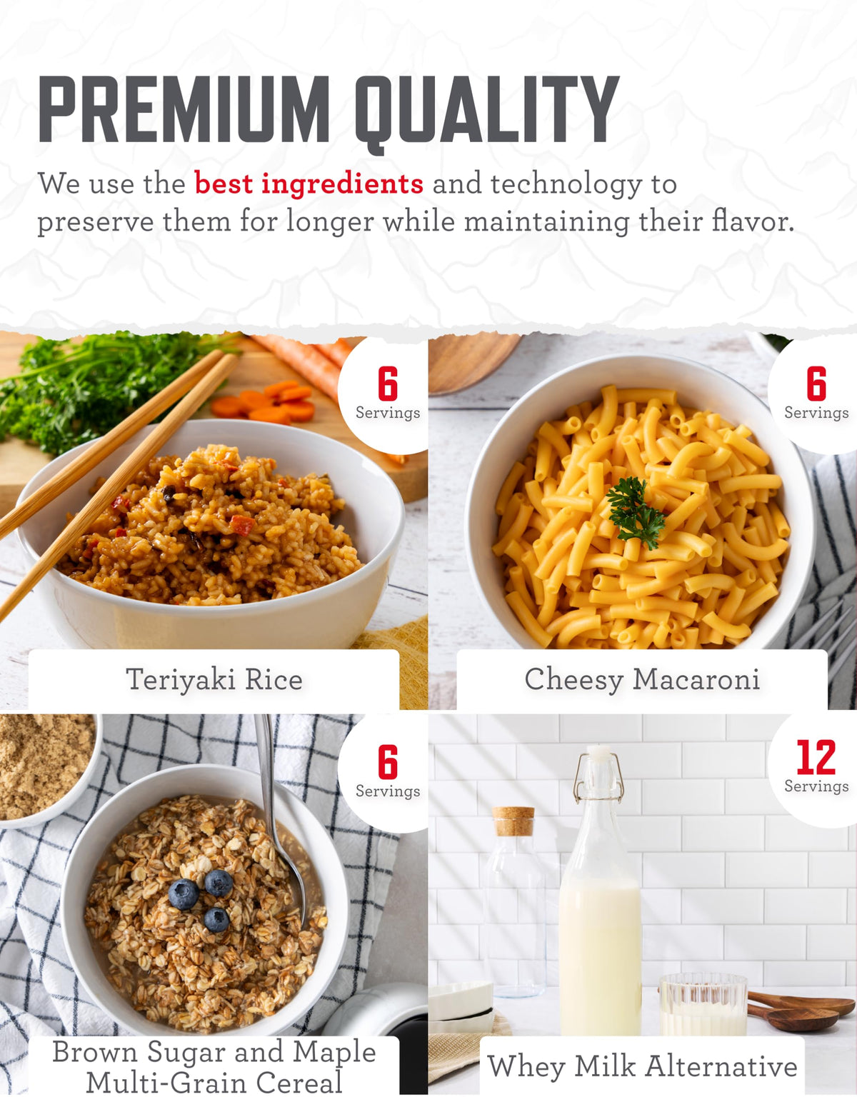 ReadyWise cheesy macaroni protein meal option for quick sustenance.