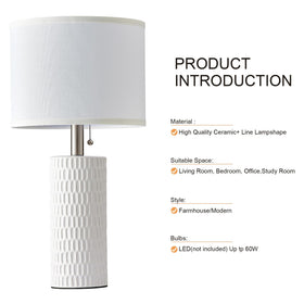 Reaketon ceramic lamps enhance living room ambience.
