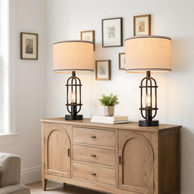 Reaketon hollow metal design adds warmth to any space.