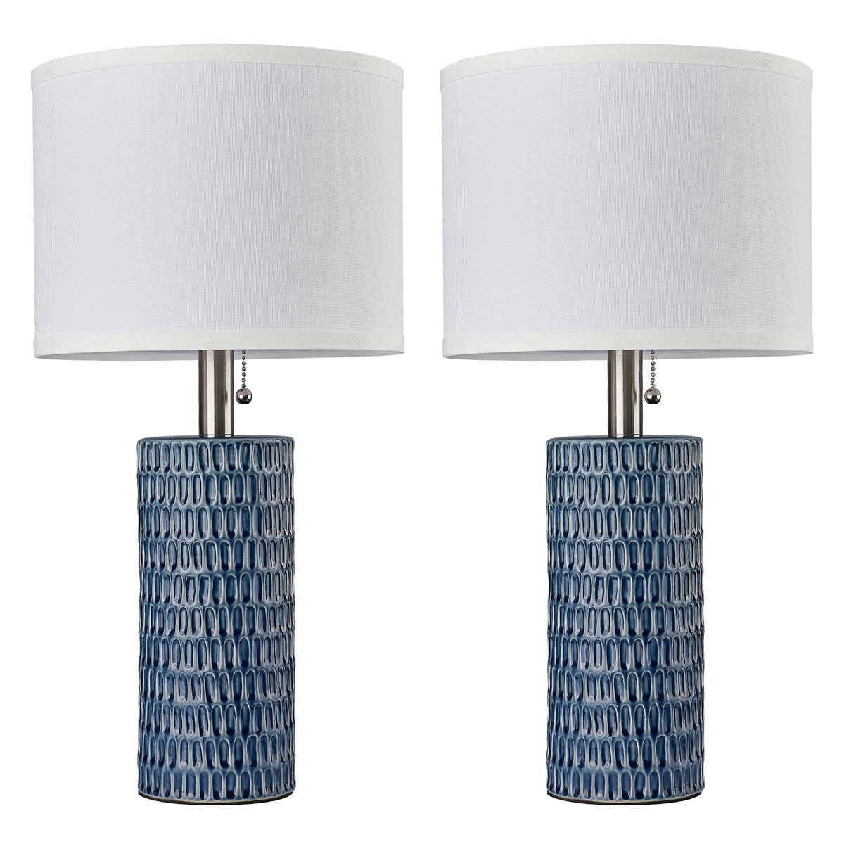 Reaketon set of 2 lamps for coordinated home decor.