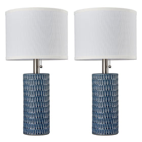 Reaketon set of 2 lamps for coordinated home decor.