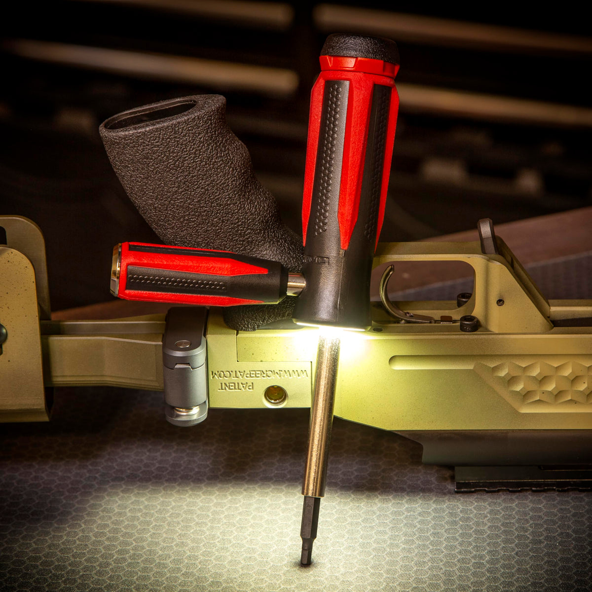Real Avid Armorers Tool Kit 83-bit set versatile tools for varied screws and fasteners.