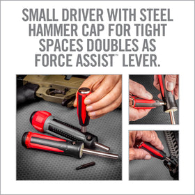 Real Avid Armorers Tool Kit tap hammer capability for precise tightening and tapping.