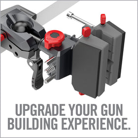 Real Avid Vise gun-fit jaw securely cradles rifles and components.