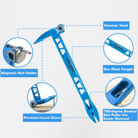 Real Steel Cats Paw Pry Bar dual claw detail highlights precise nail extraction capability.