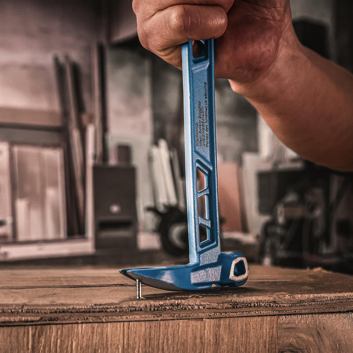 Real Steel Cats Paw Pry Bar ergonomic handle for comfortable use.
