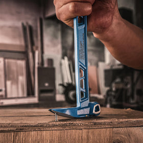 Real Steel Cats Paw Pry Bar ergonomic handle for comfortable use.