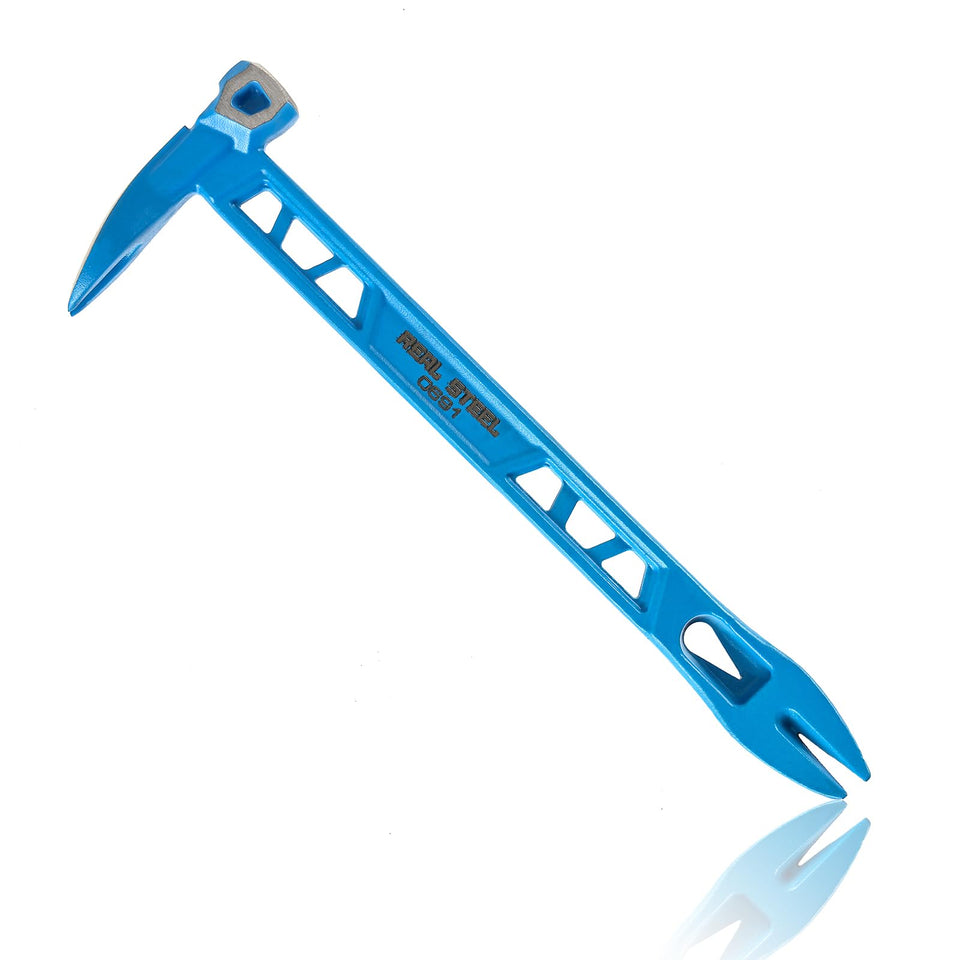 Real Steel Cats Paw Pry Bar 10-inch front view shows sturdy construction for heavy-duty prying.