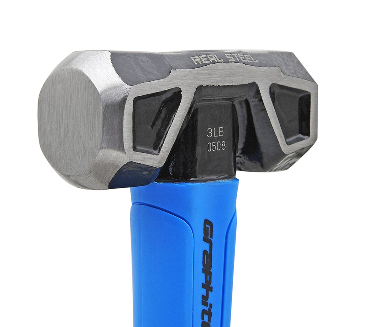 REAL STEEL Sledge Hammer 3lb graphite core enhances durability during heavy use