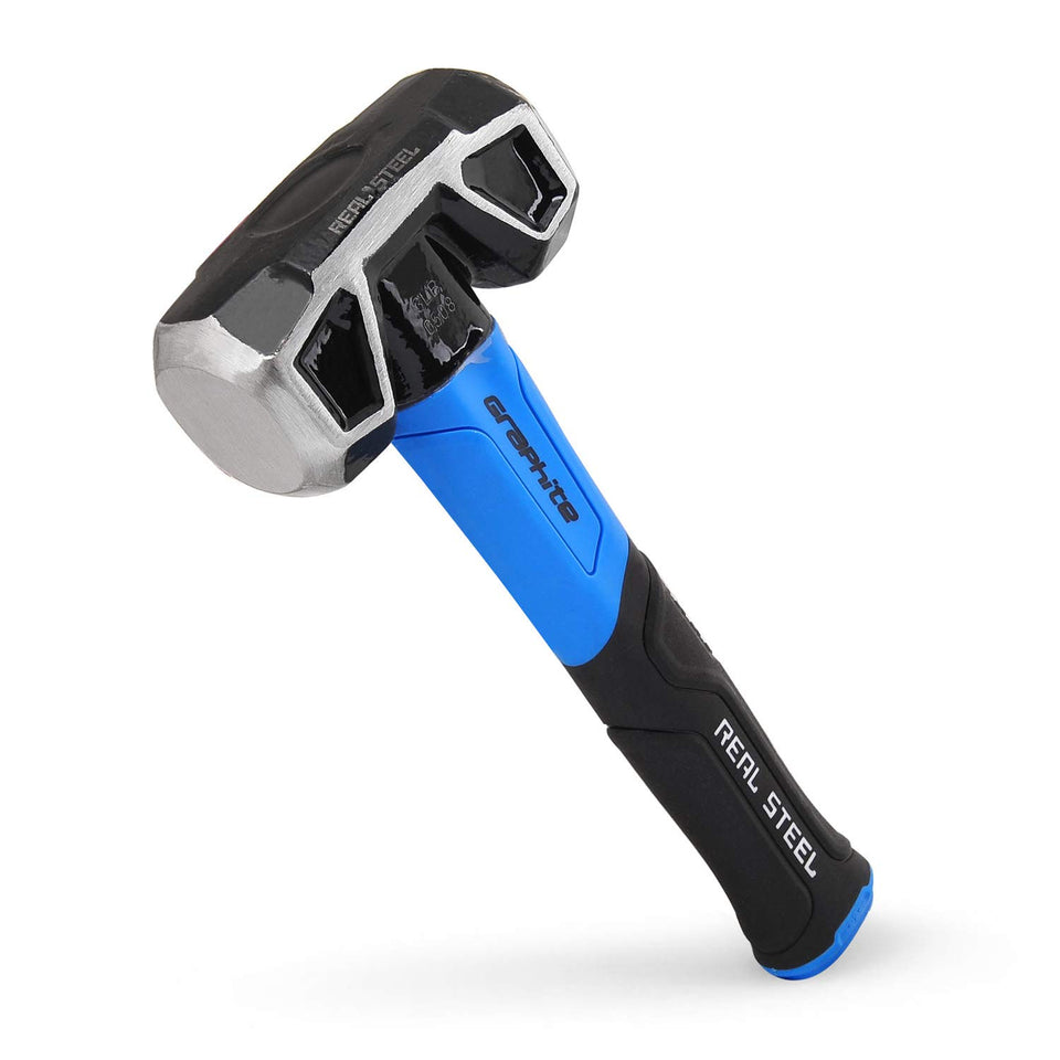 REAL STEEL Sledge Hammer 3lb head forged pattern for stronger, cleaner strikes