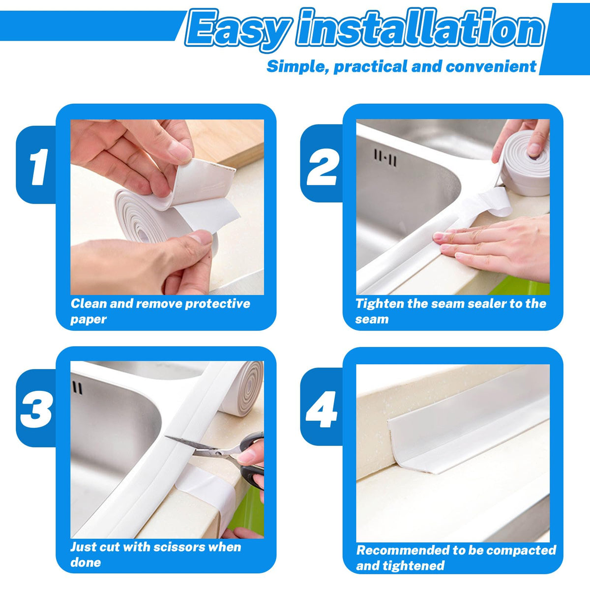 Realand caulk tape removal leaves no residue and protects surfaces.