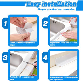 Realand caulk tape removal leaves no residue and protects surfaces.