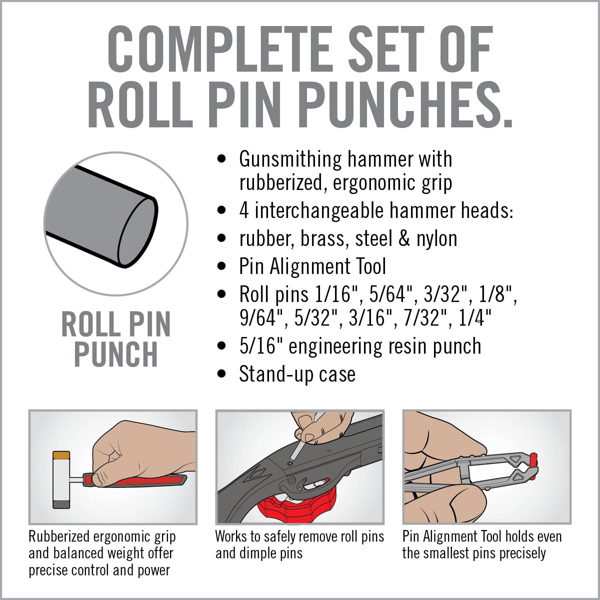 Real Avid includes popular punch sizes for common modifications and repairs