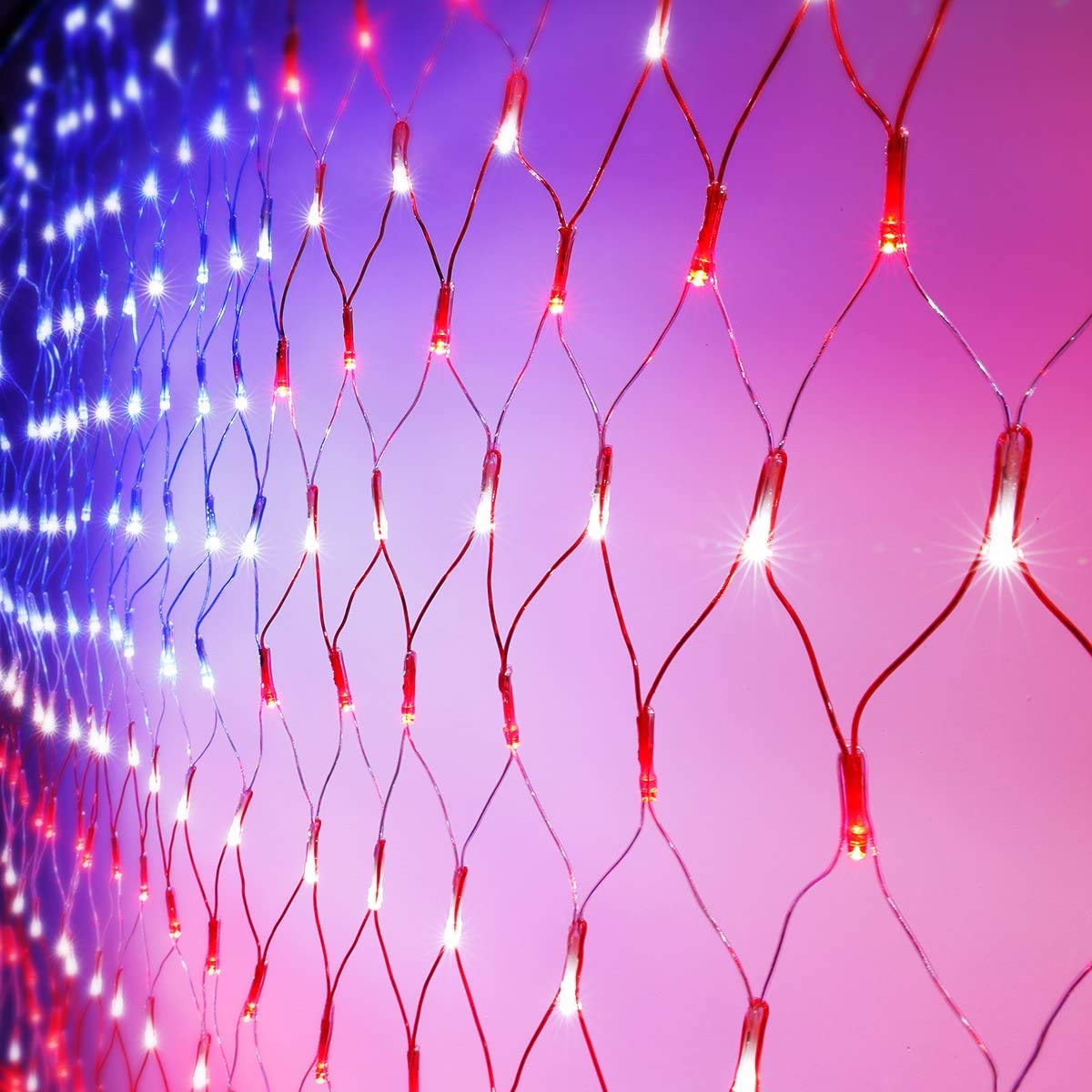 Realization clear-frame flag lights visible from both sides for festival use.