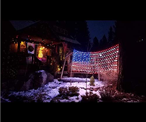 Realization patriotic illumination ideal for Memorial Day and Independence Day.
