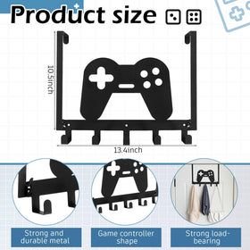 Reallnaive metal door hook with five hooks, rust-proof and sturdy.