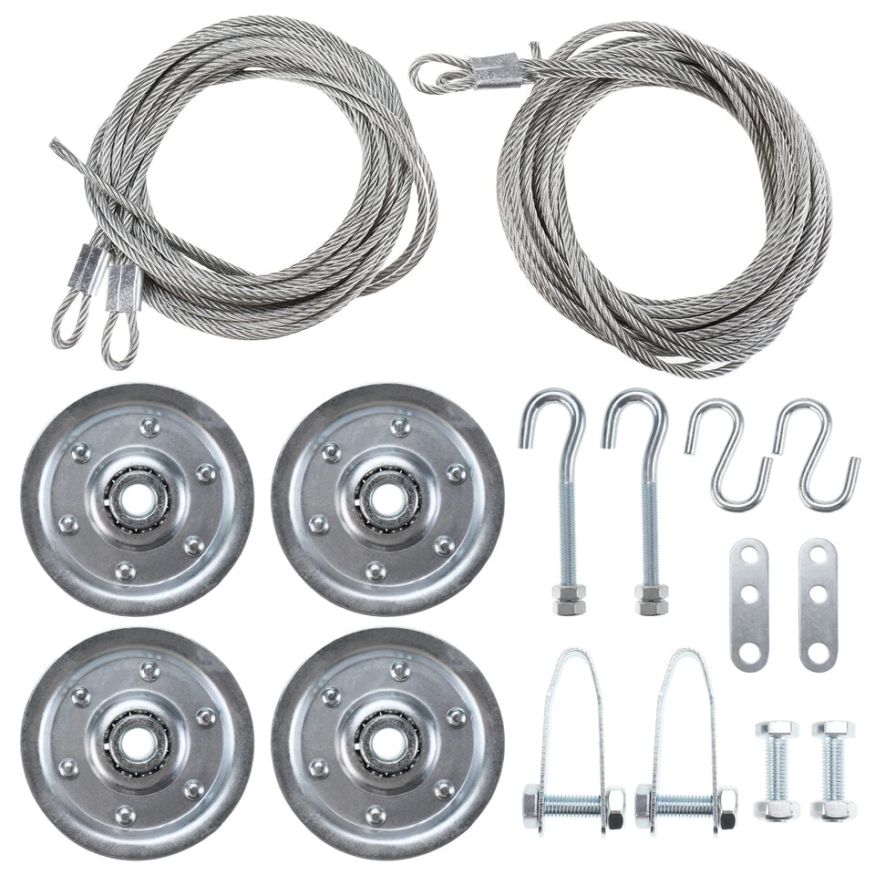 RealPlus garage door cable and pulley kit with 168-inch cables for sturdy operation