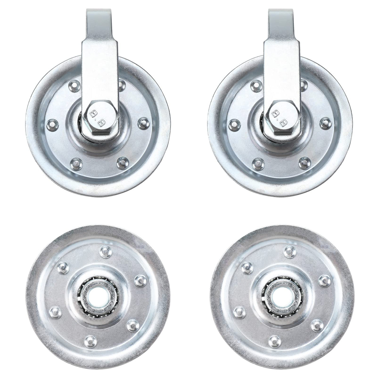 RealPlus rear wheel pulley with clevis fork supports balanced door travel