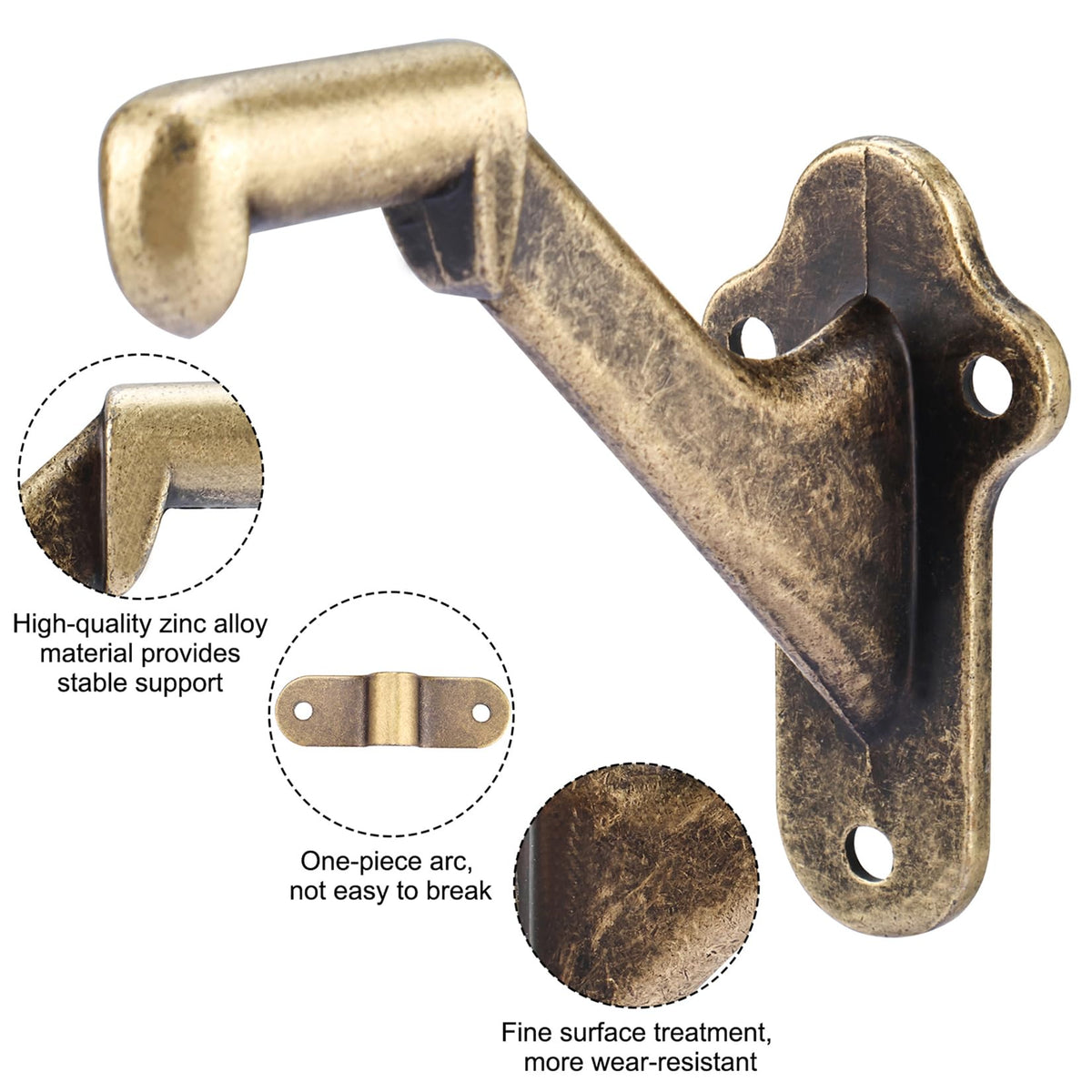 RealPlus handrail bracket shows heavy-duty capacity for stair safety