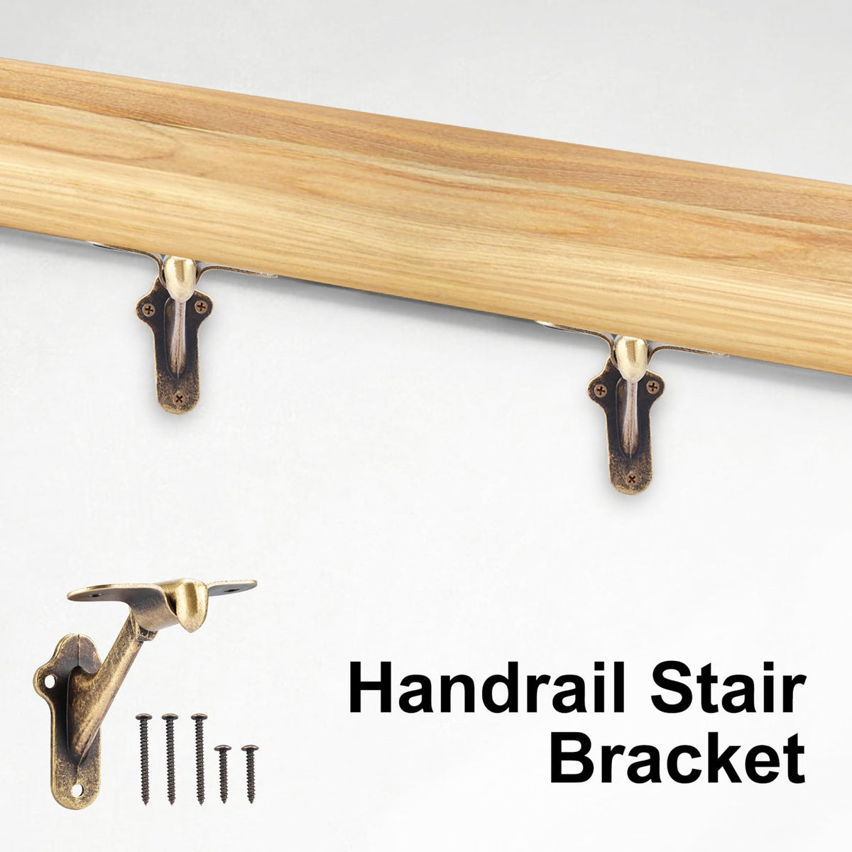 RealPlus handrail bracket installation angle adjustment demonstrated on stairs