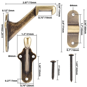RealPlus handrail bracket packaging set with screws for quick installation