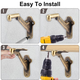 RealPlus handrail bracket with included screws for easy setup