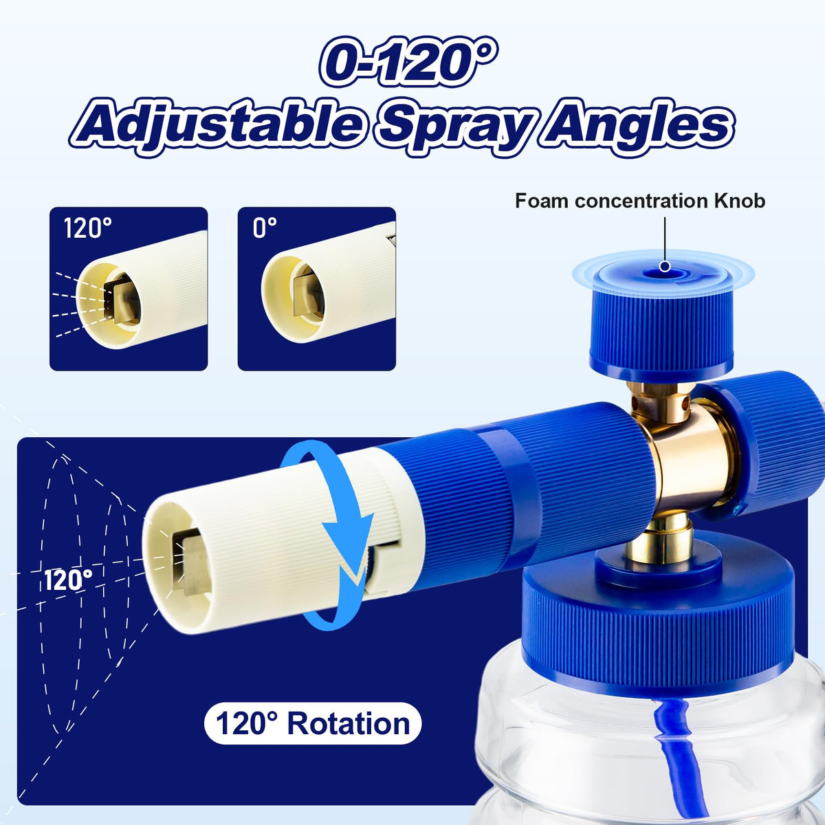 REALYOU Foam Cannon nozzle 1.1mm delivers rich foam at low pressure