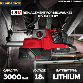 rebicacate battery installed in a Milwaukee tool for immediate use
