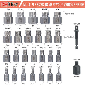 REBRA extractor showing easy use with reverse-thread grip on a bolt