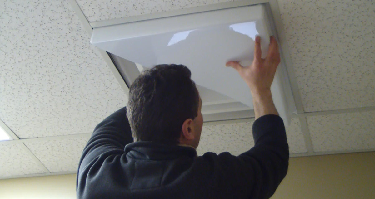 Receilit corner air diverter triangle pack of two for flexible ceiling setups