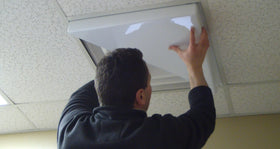 Receilit corner air diverter triangle pack of two for flexible ceiling setups