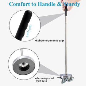 Rechabite sweeper with ergonomic grip for comfortable sweeping.