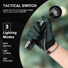 RECHOO adjustable-focus flashlight demonstrating long-range spotlight and close floodlight
