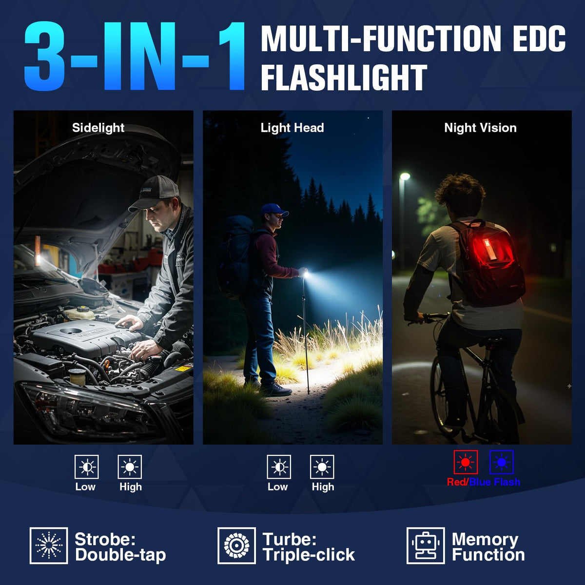 RECHOO M9 Ultra pocket clip keeps light within reach on hats or belts