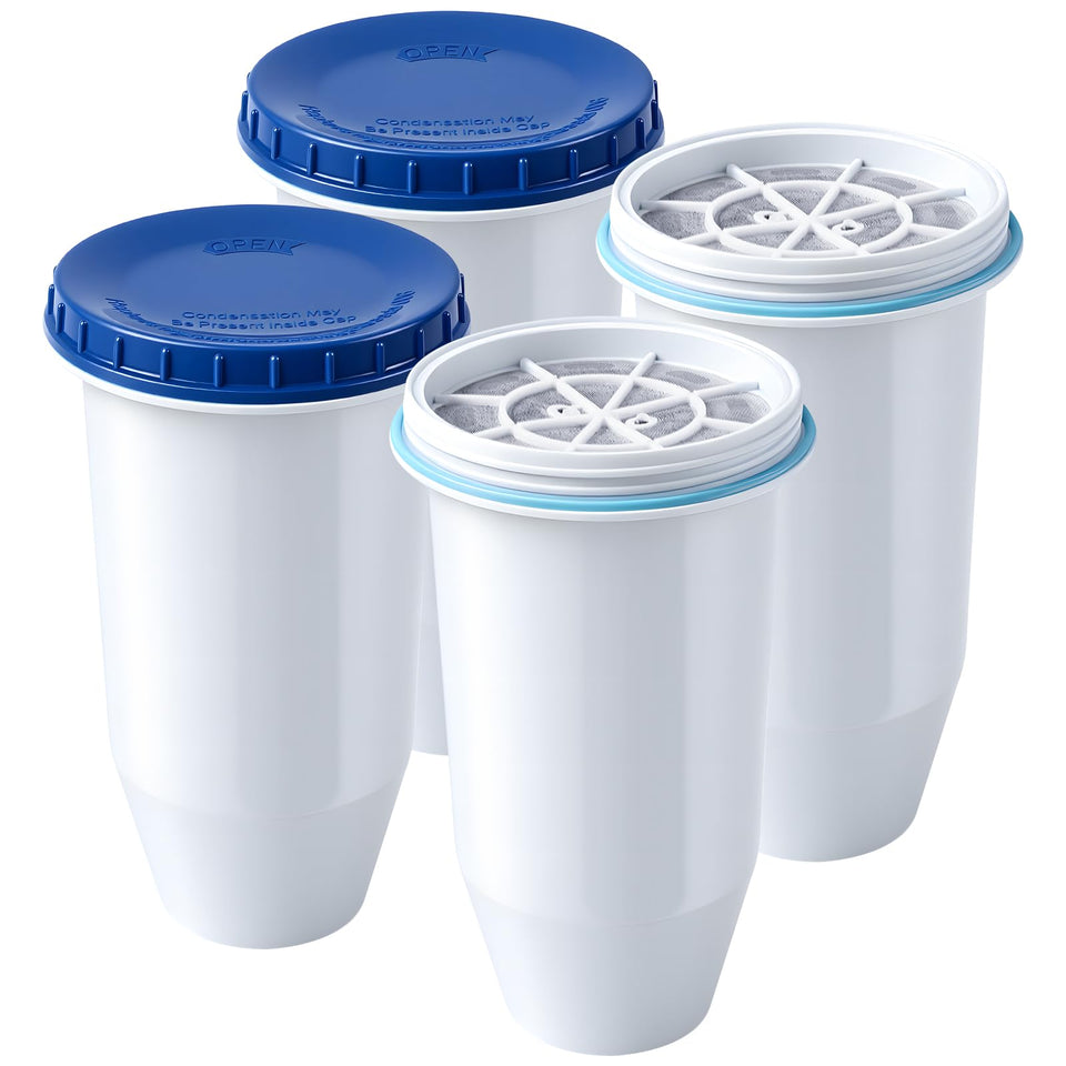 Recogwood 0 TDS filter installed in Zero pitcher base for pure-tasting water.