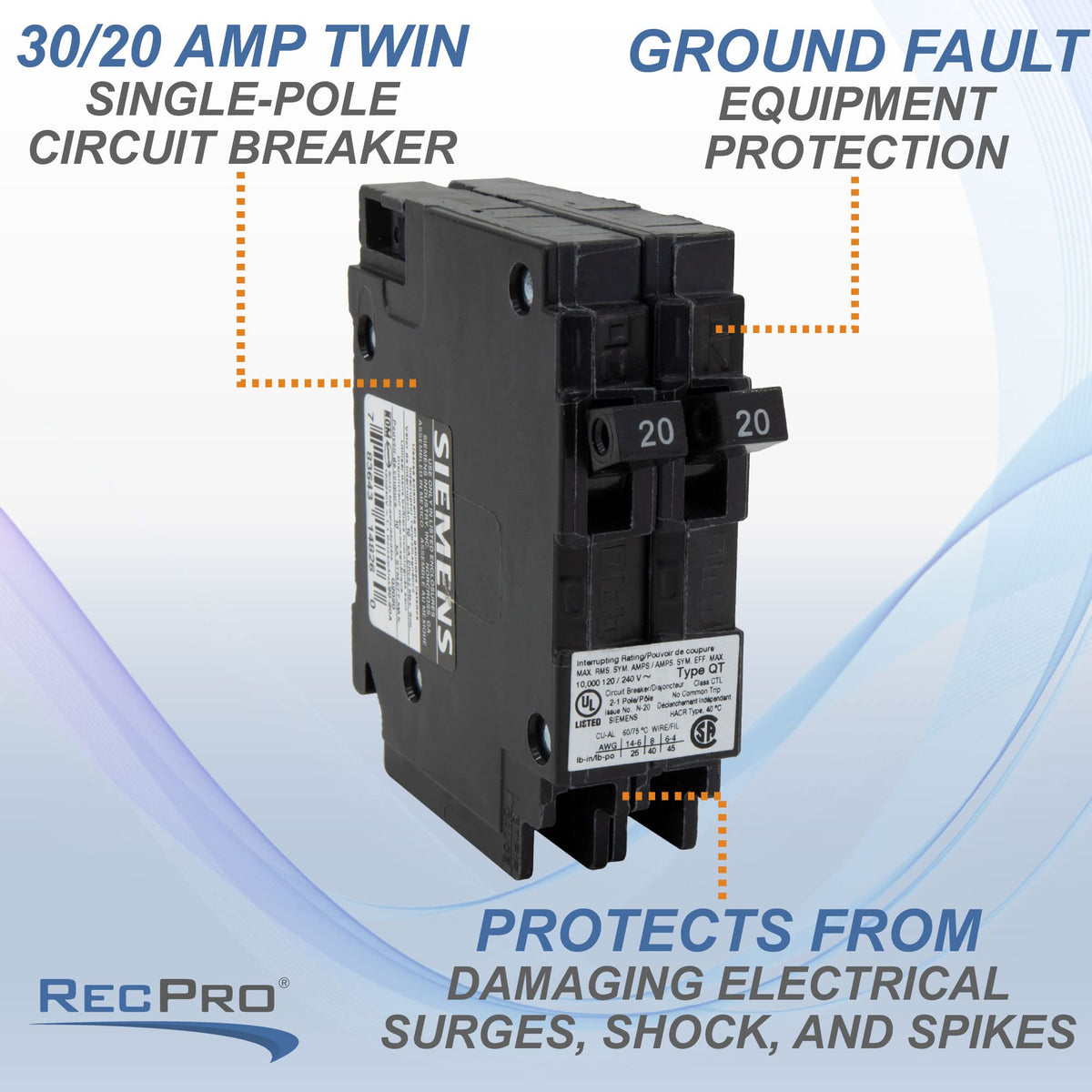 RecPro Q3020 compact dimensions, 3 1/8 in high by 1 in wide.