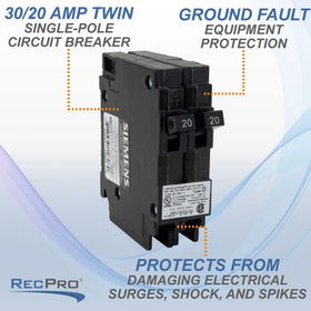 RecPro Q3020 compact dimensions, 3 1/8 in high by 1 in wide.