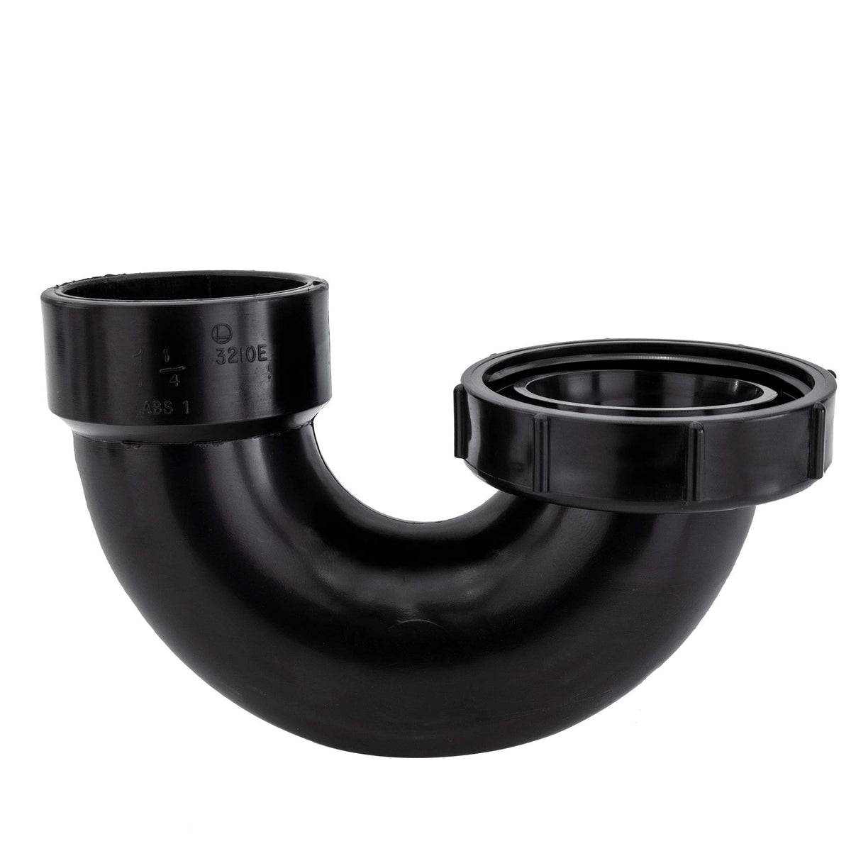 RecPro RV shower drain P-trap installation demonstrates inlet, bend, and outlet layout.