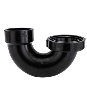 RecPro RV shower drain P-trap installation demonstrates inlet, bend, and outlet layout.