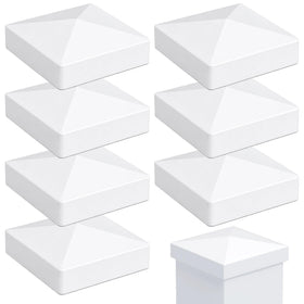 RECTOO 4x4 vinyl post cap on front view provides weatherproof protection for hollow posts.