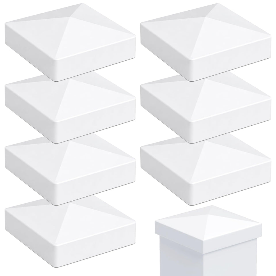 RECTOO 4x4 vinyl post cap on front view provides weatherproof protection for hollow posts.