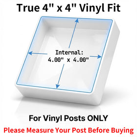 RECTOO post cap side-fit demonstrates easy slide-on installation for hollow vinyl posts.