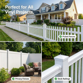 RECTOO PVC caps resist cracking and harsh weather over time.