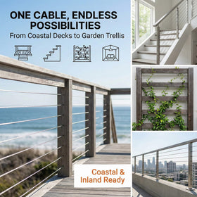 RECTOO marine-grade stainless steel resists salt air for outdoor use